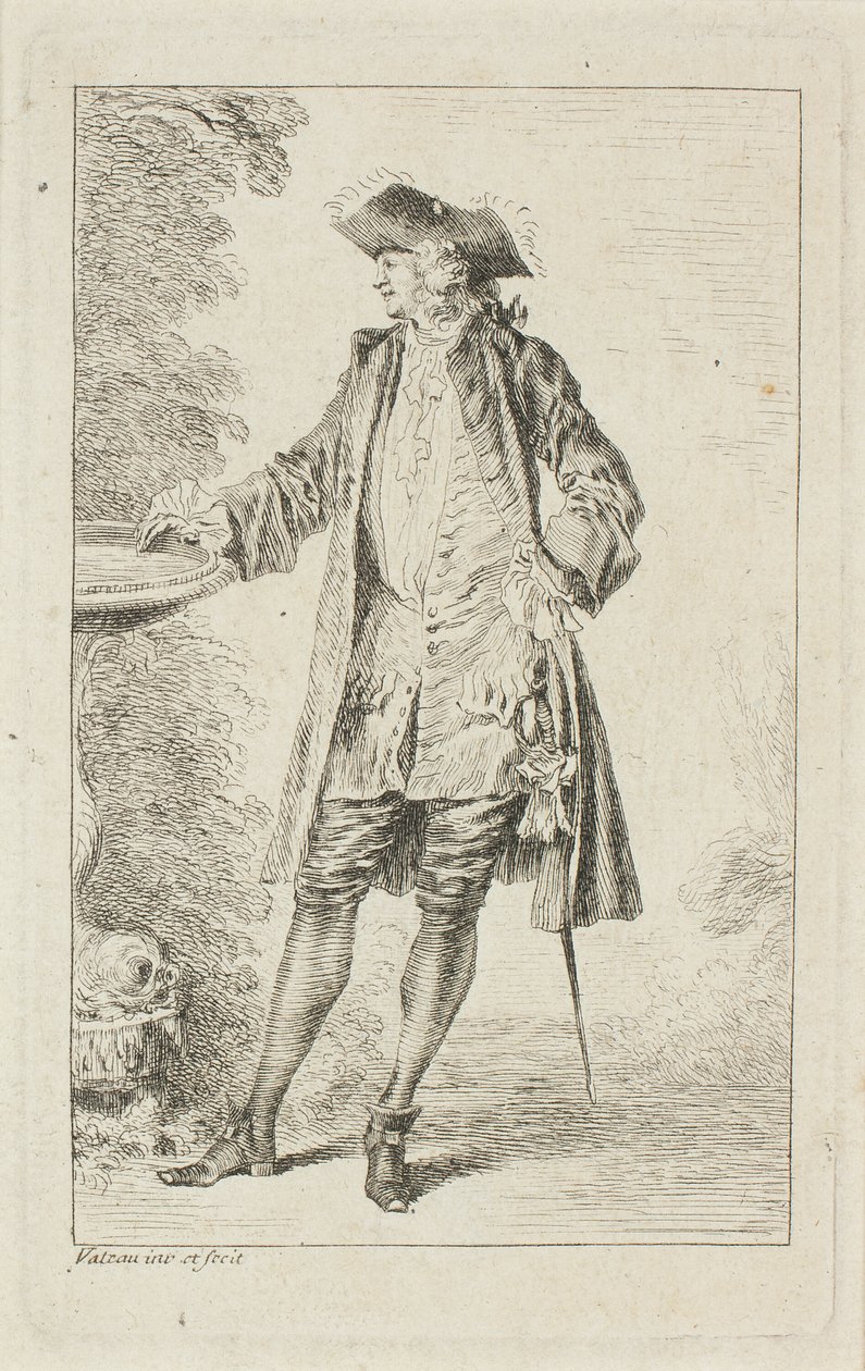 Modefiguren door Jean Antoine Watteau