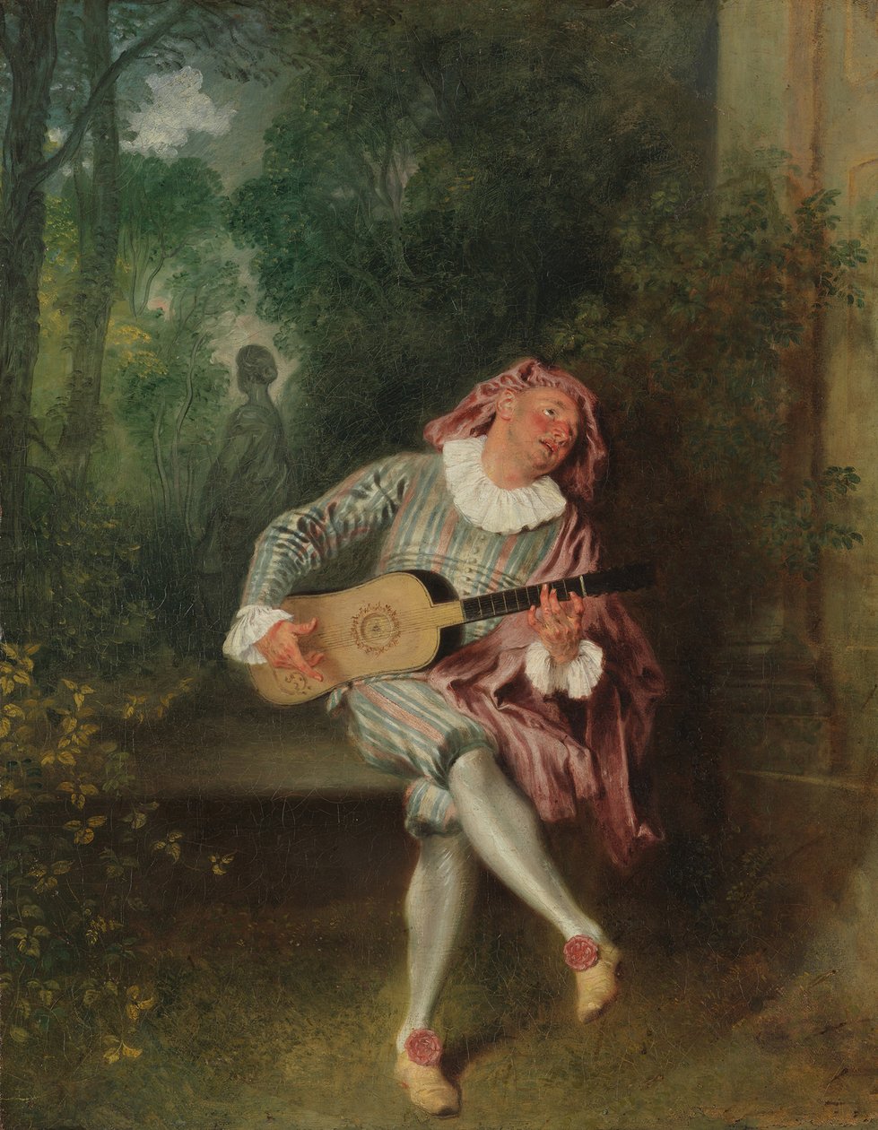 Mezzetin door Jean Antoine Watteau