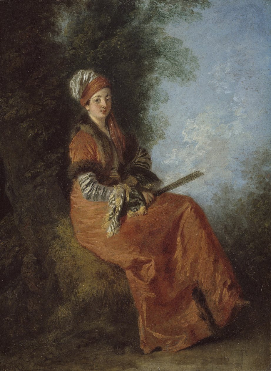De dromer (La Rêveuse) door Jean Antoine Watteau