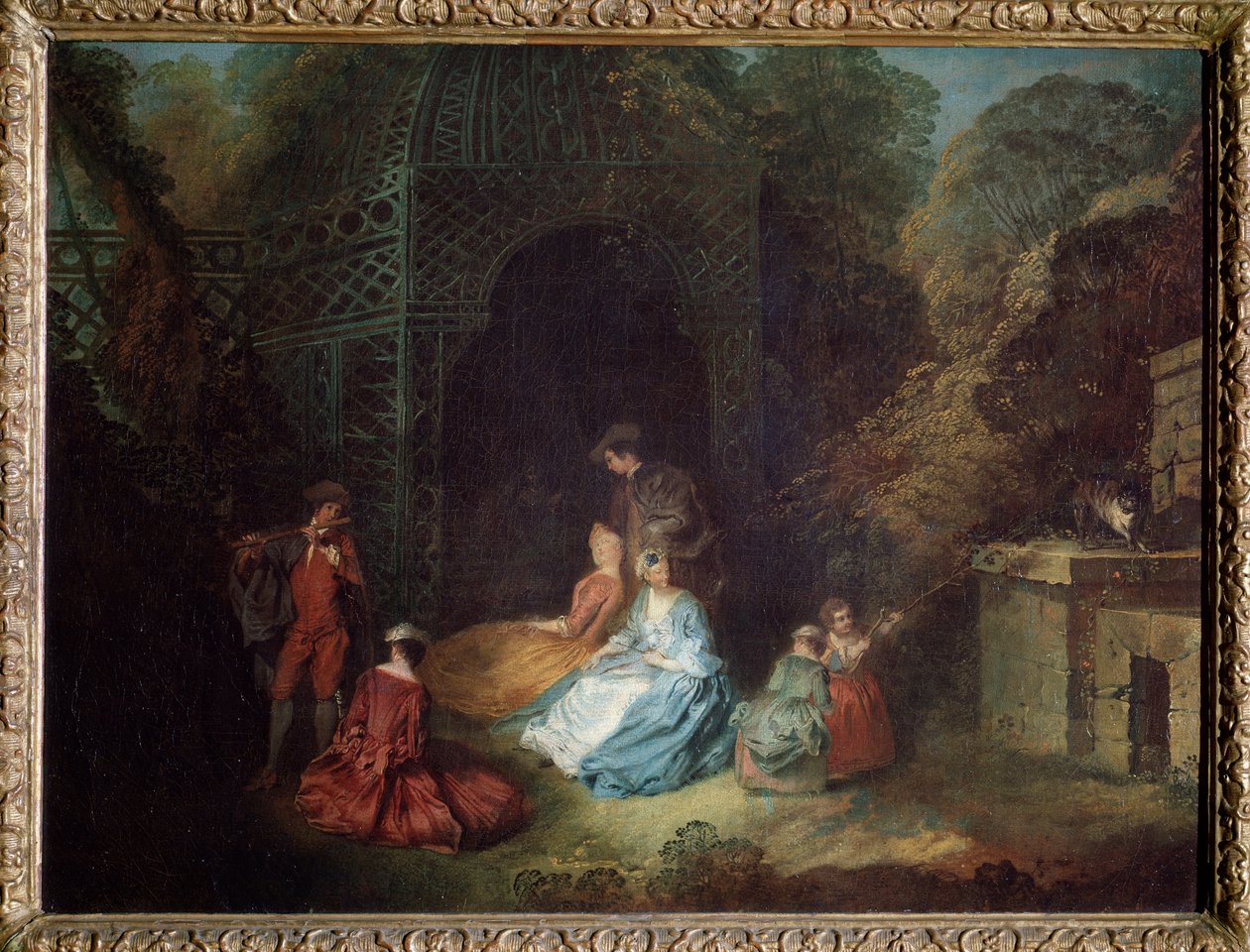De fluitspeler door Jean Antoine Watteau