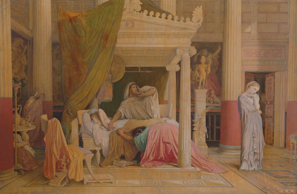 Antiochus en Stratonice door Jean Auguste Dominique Ingres