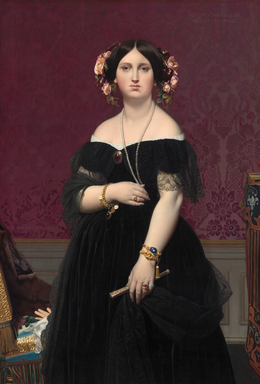 Madame Moitessier door Jean Auguste Dominique Ingres