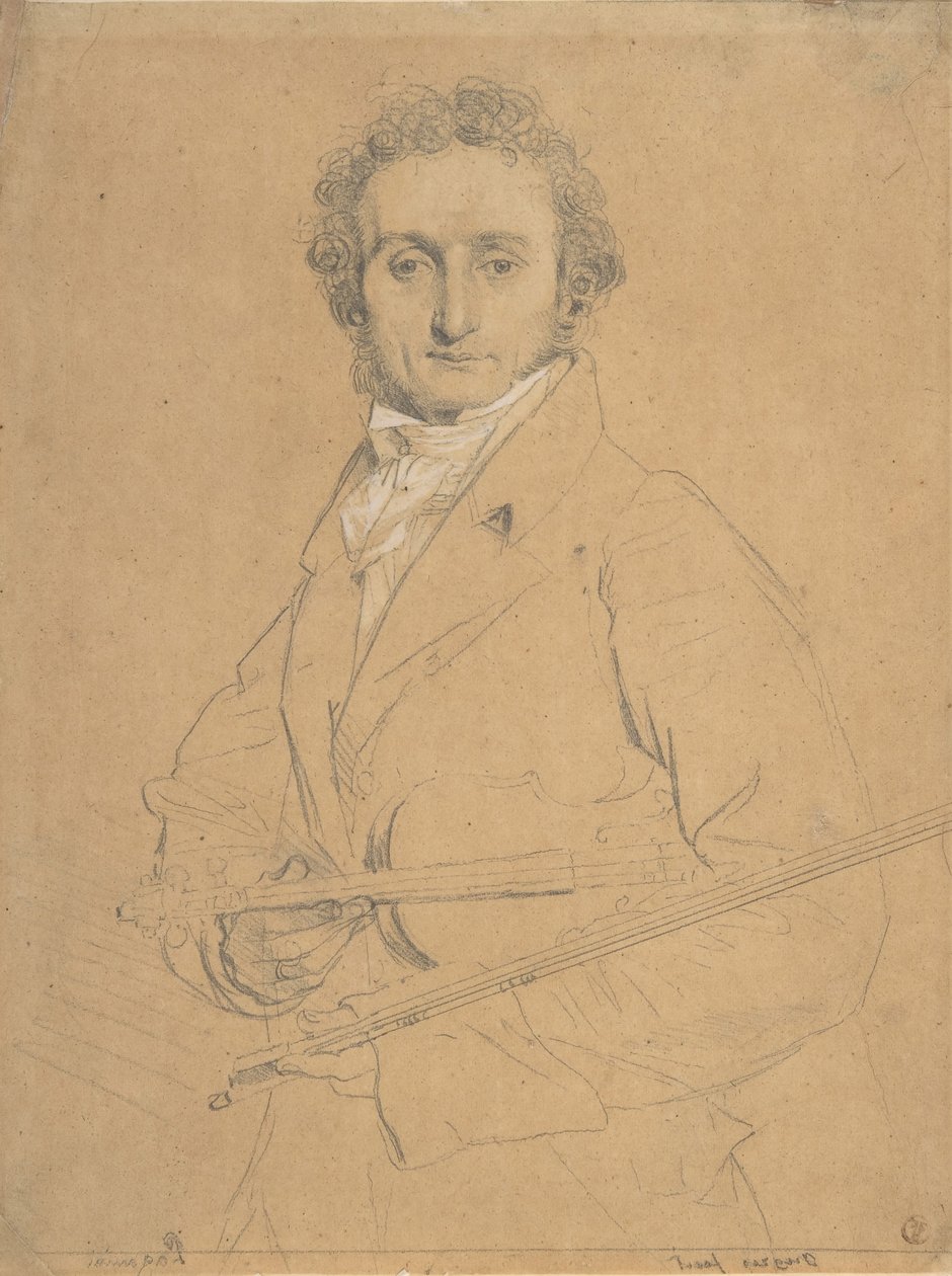 Niccolò Paganini door Jean Auguste Dominique Ingres