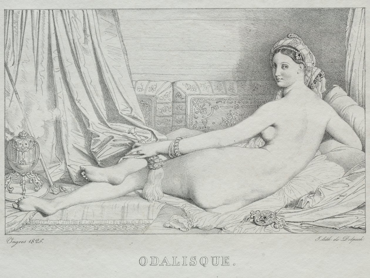 Odalisque door Jean Auguste Dominique Ingres