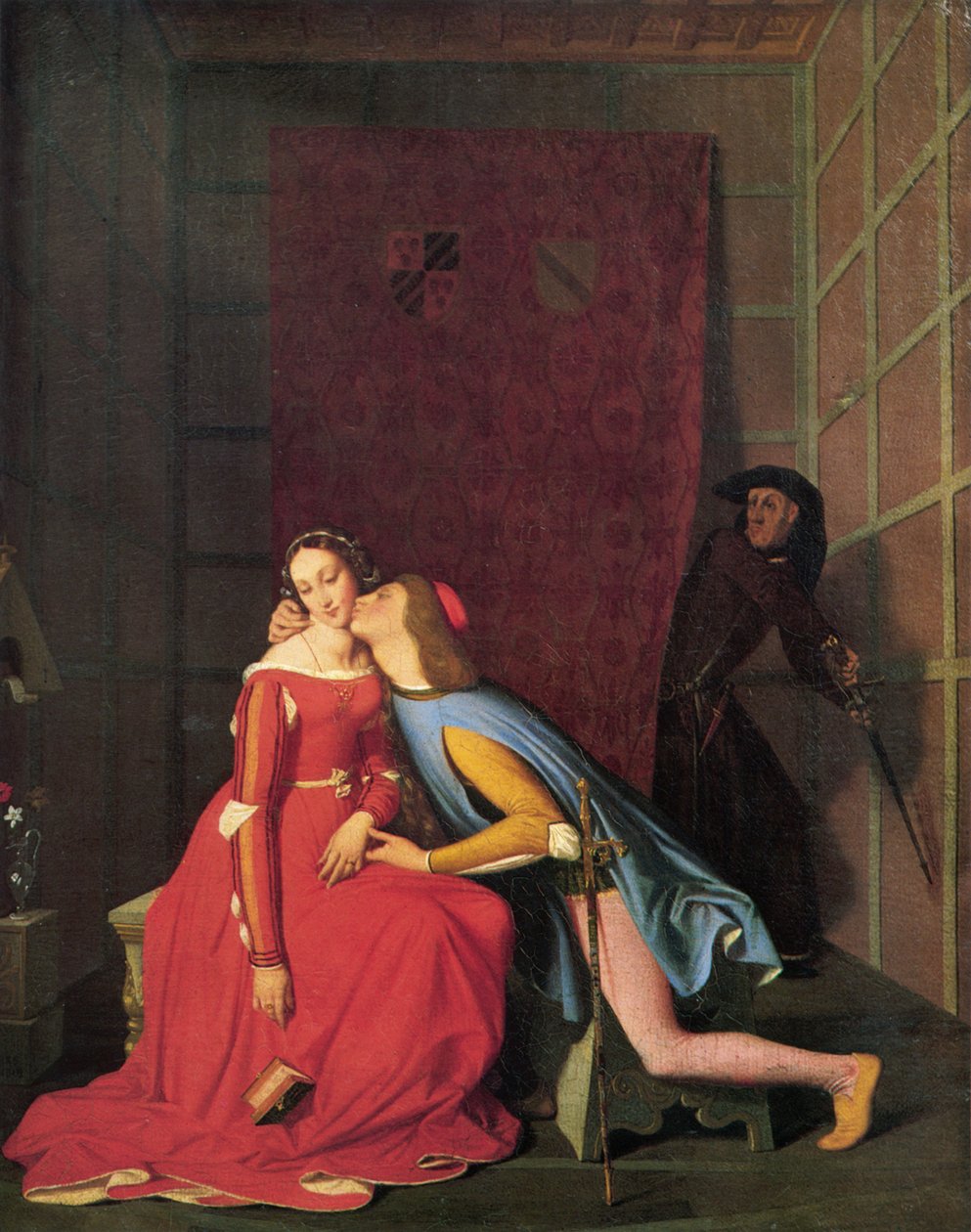 Paolo en Francesca door Jean Auguste Dominique Ingres
