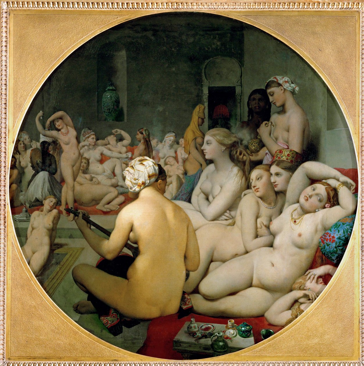 Het Turkse bad ... door Jean Auguste Dominique Ingres