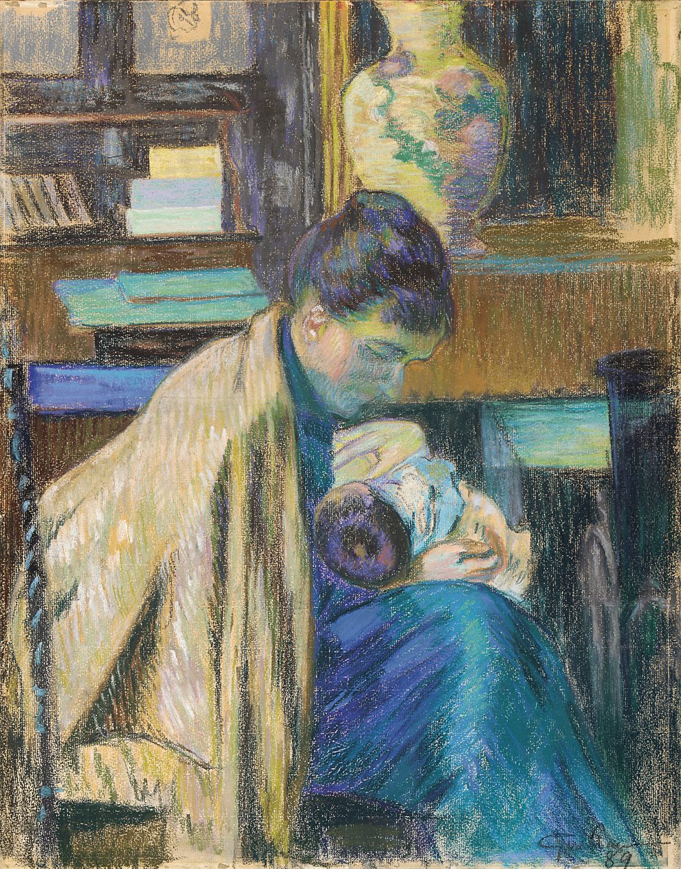 Madame Guillaumin met Madeleine door Jean Baptiste Armand Guillaumin