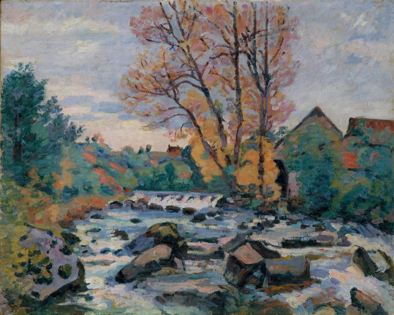 De Bouchardon Molen, Crozant, c.1898 door Jean Baptiste Armand Guillaumin