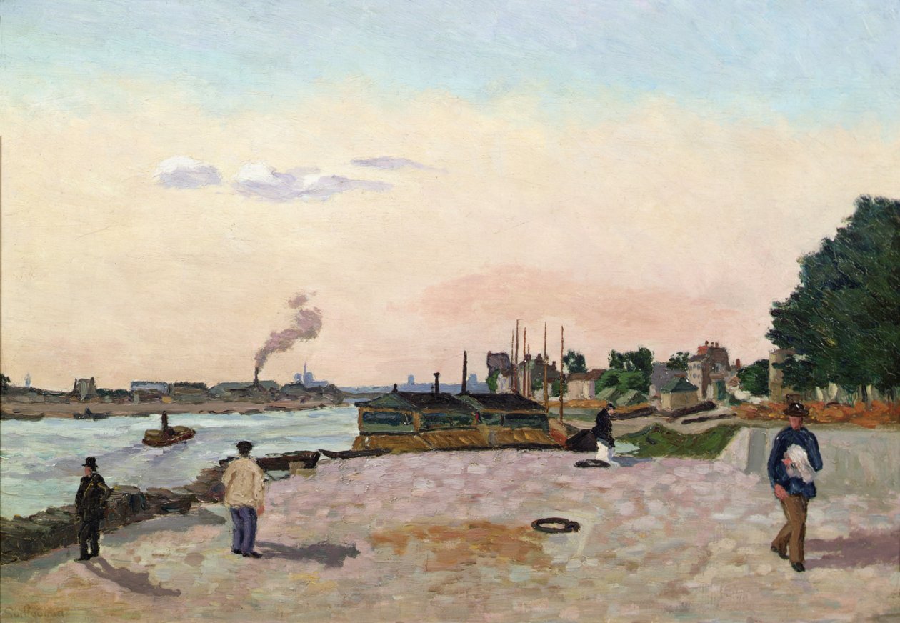Uitzicht op Bercy, Parijs door Jean Baptiste Armand Guillaumin
