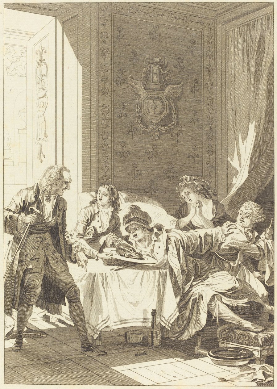 De veelvraat door Jean Baptiste Blaise Simonet after Jacques Louis François Touzé