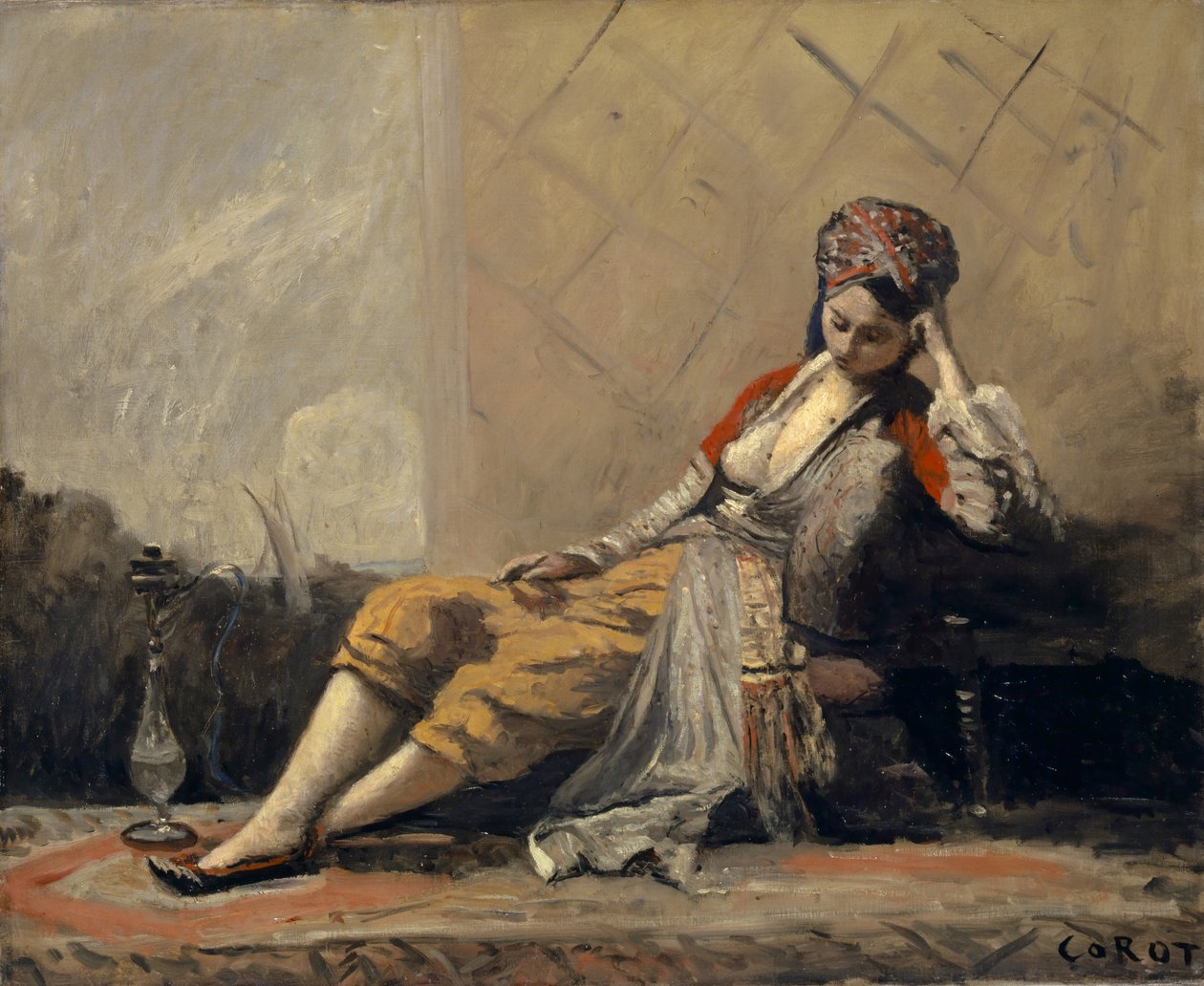 Odalisque, 1872-1873 door Jean Baptiste Camille Corot