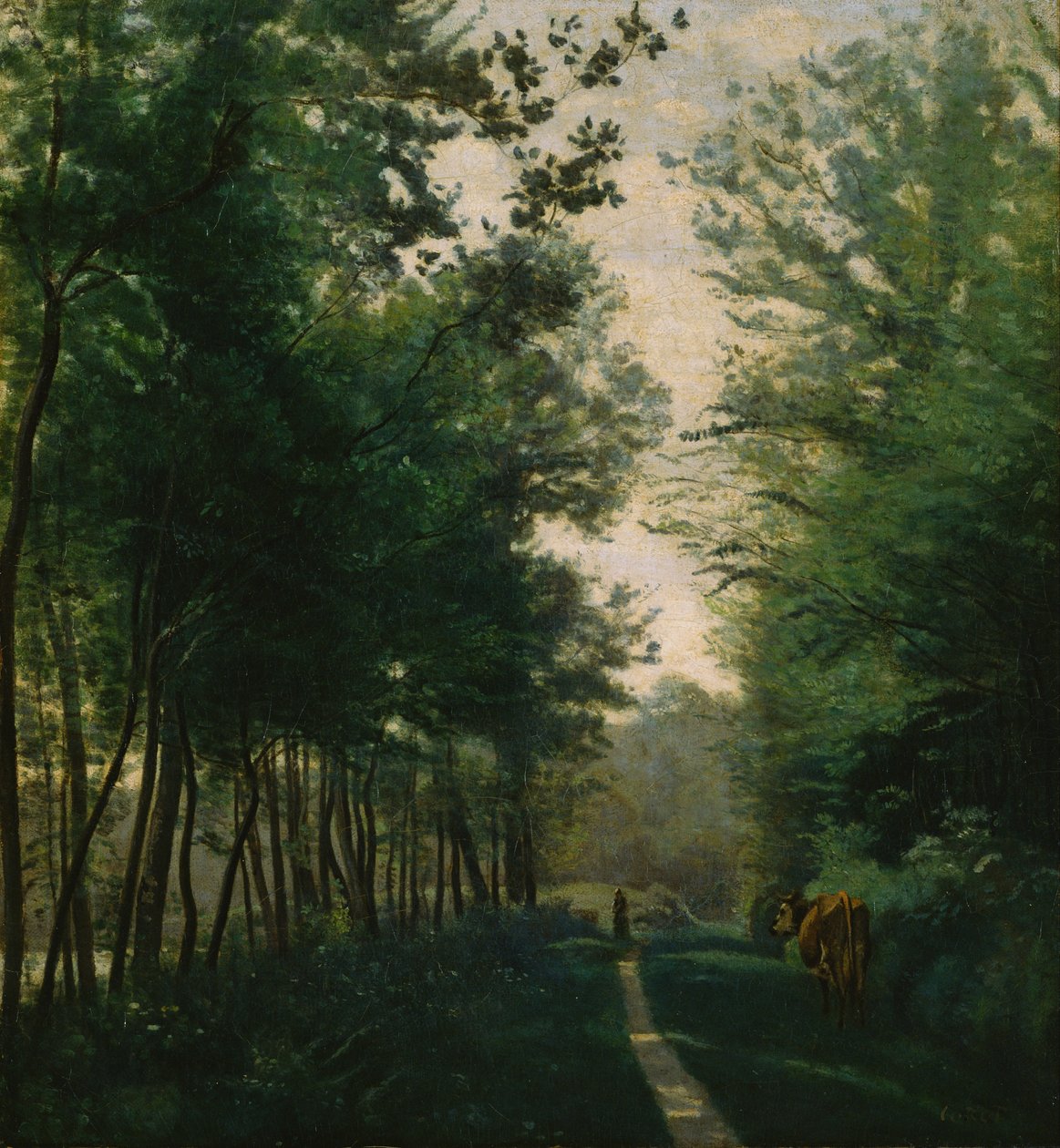 Stad Avray door Jean Baptiste Camille Corot