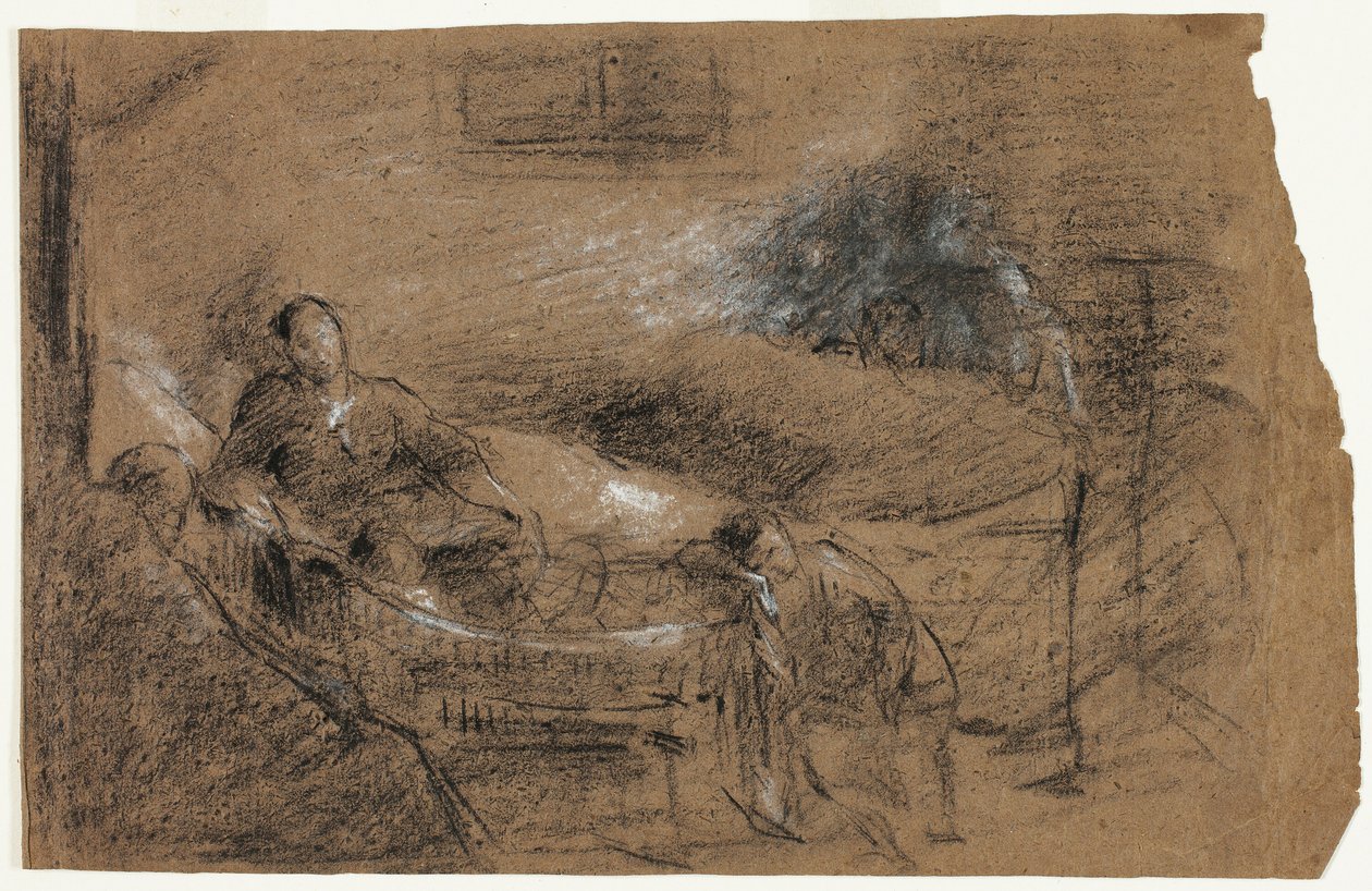 Sterfbedscène door Jean Baptiste Carpeaux