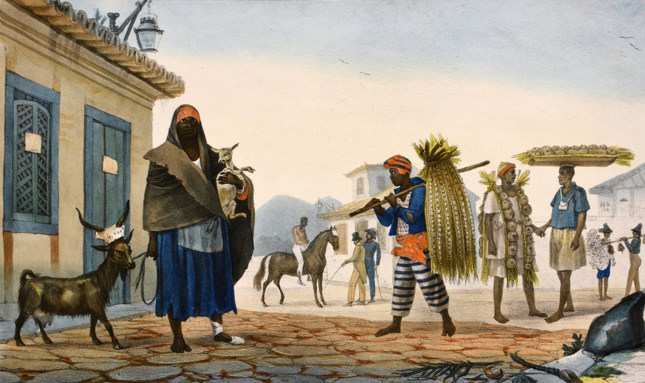 en gekleurde litho