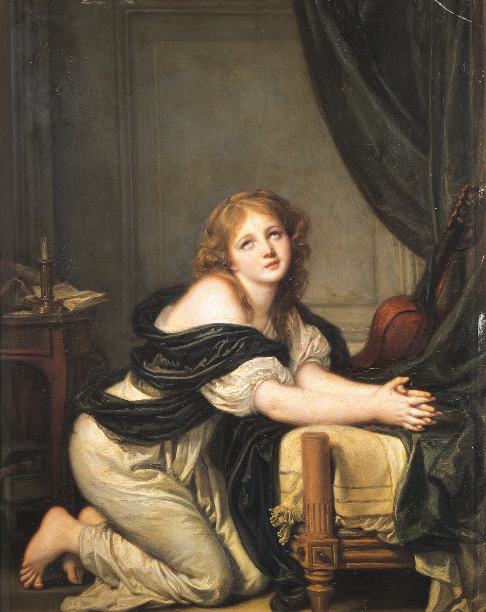 Ochtendgebed door Jean Baptiste Greuze