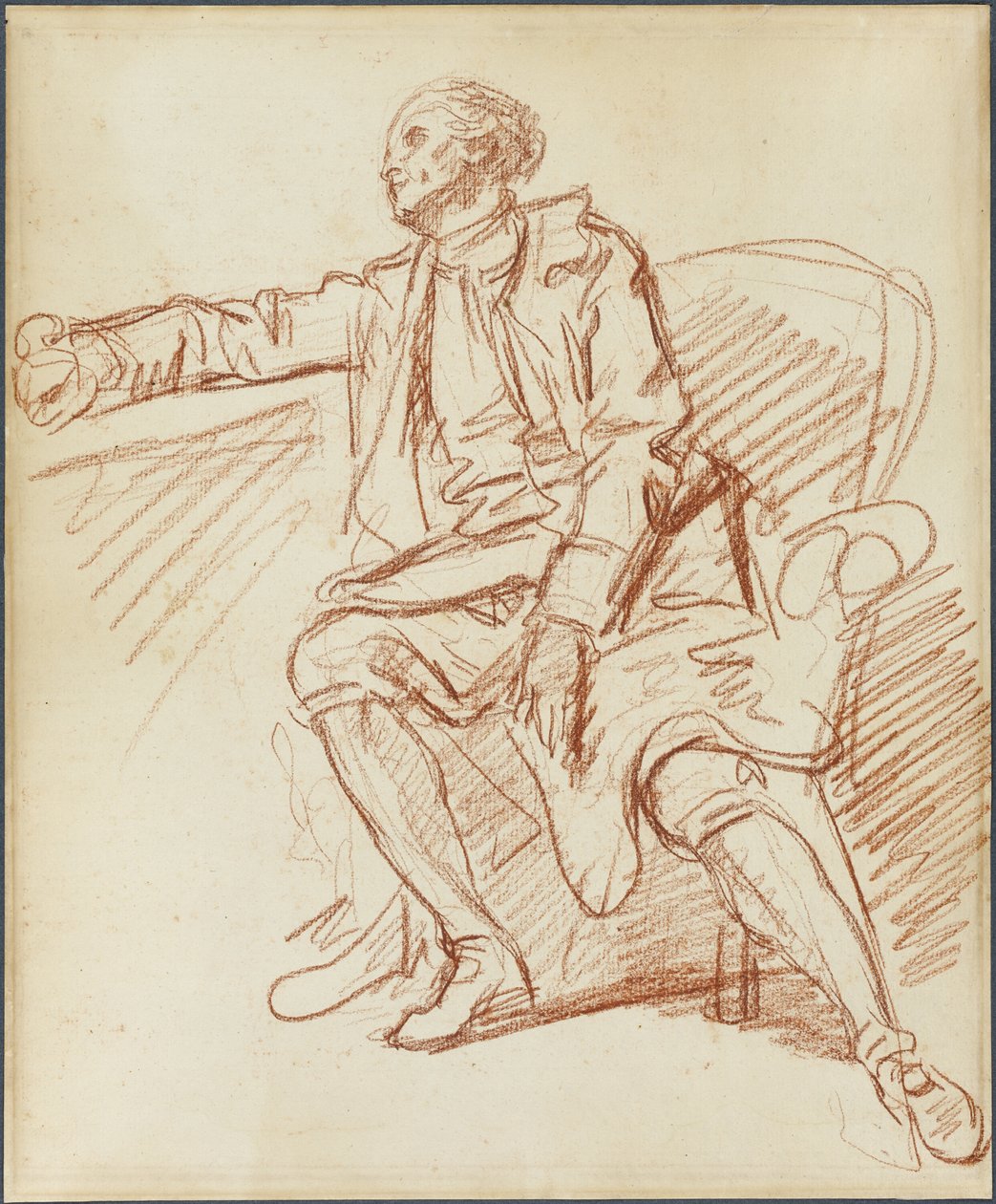 Zittende heer door Jean Baptiste Greuze
