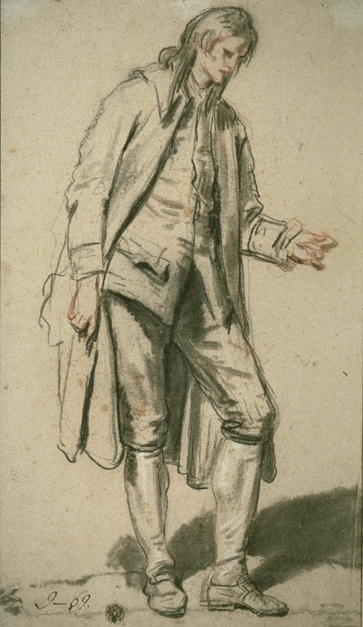 Studie van een bruidegom door Jean Baptiste Greuze