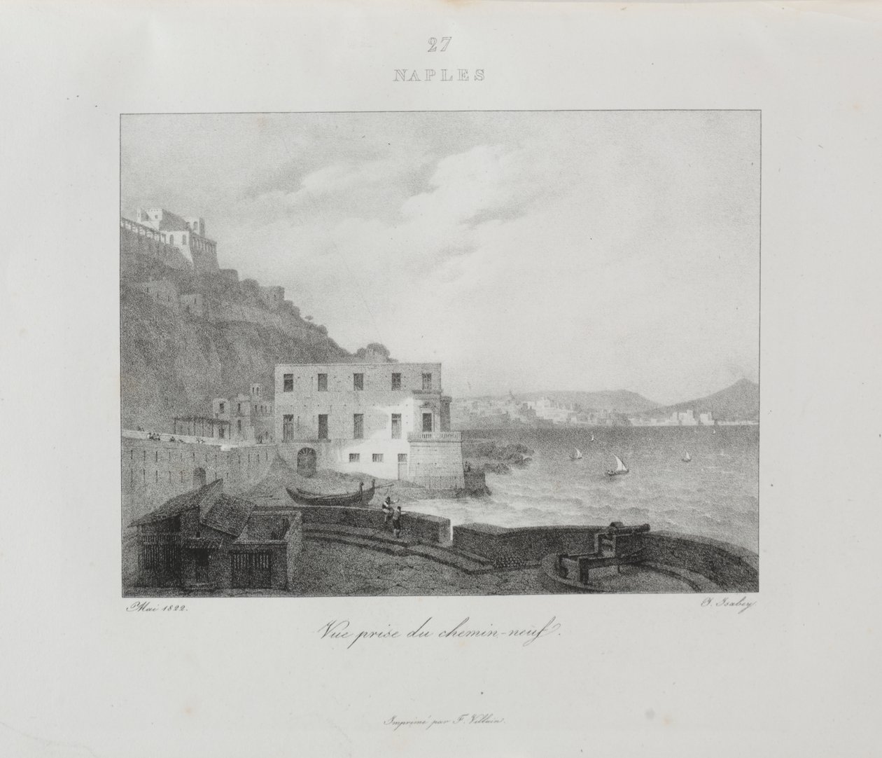 Reis naar Italië in 1822 door Jean Baptiste Isabey