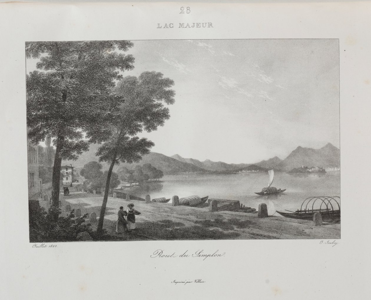 Reis naar Italië in 1822 door Jean Baptiste Isabey