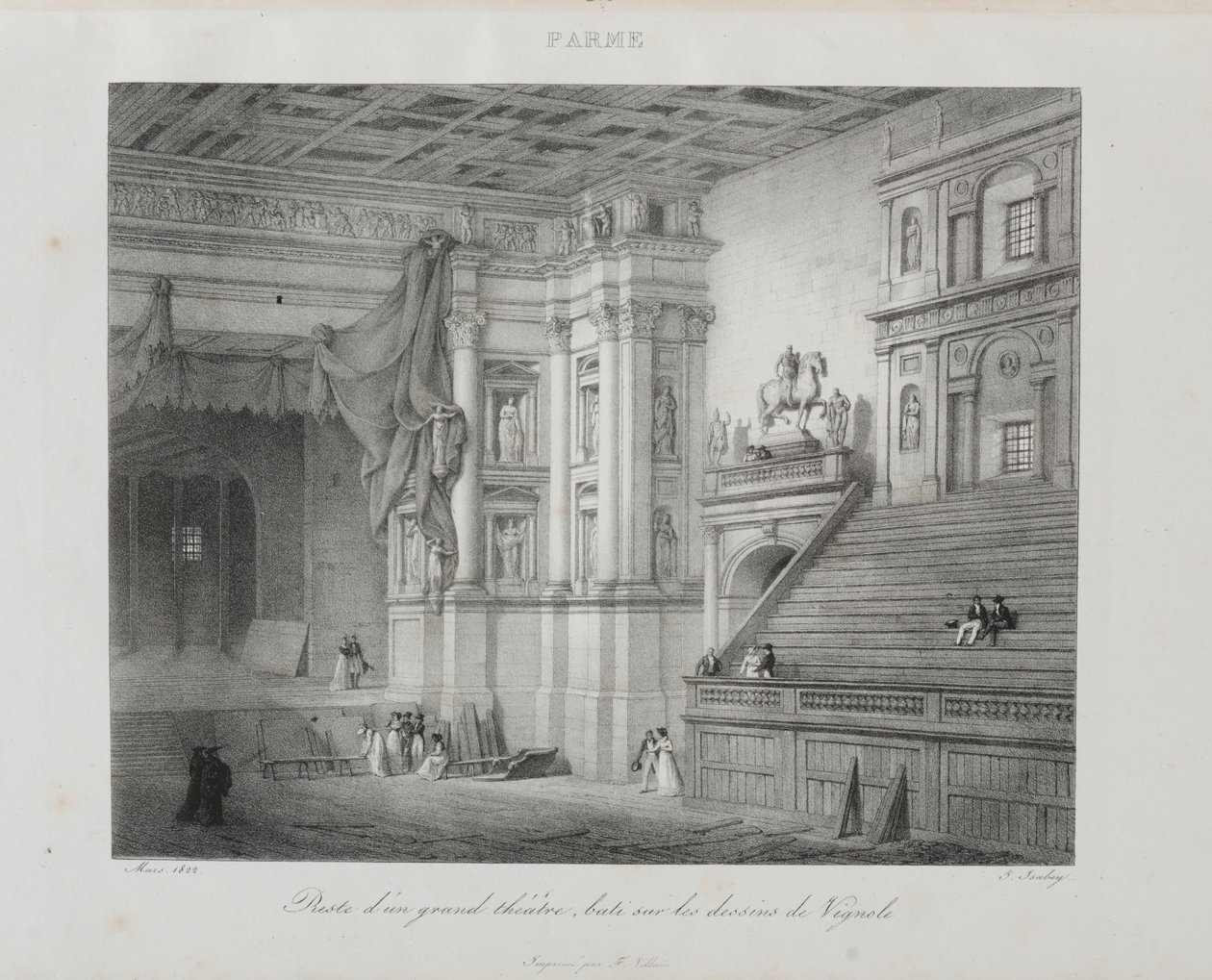 Reis naar Italië in 1822 door Jean Baptiste Isabey