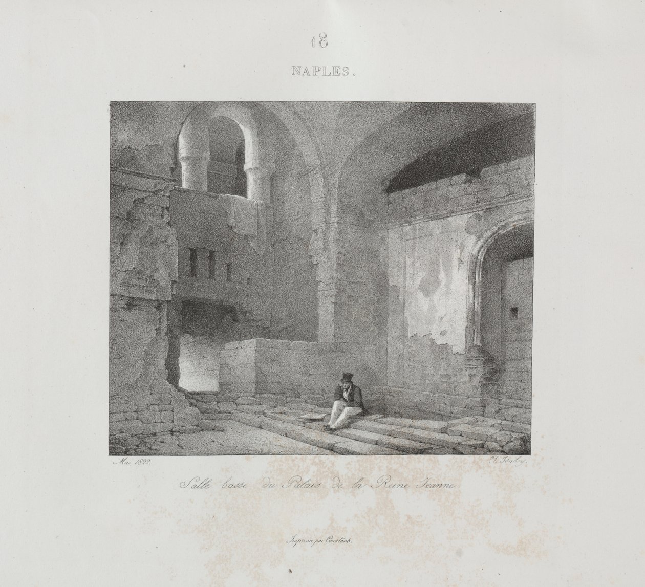 Reis naar Italië in 1822 door Jean Baptiste Isabey