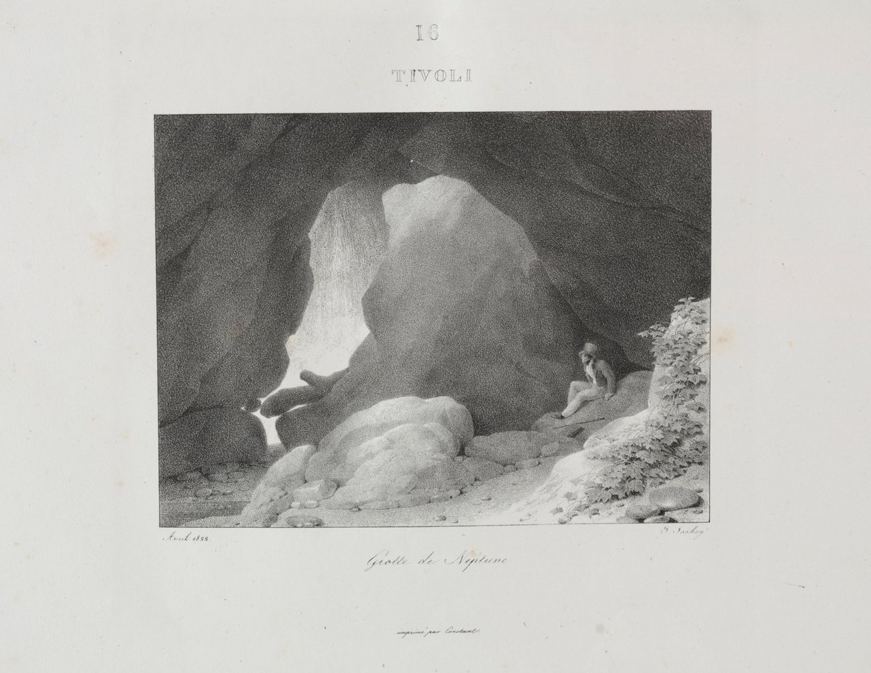 Reis naar Italië in 1822, 1833 door Jean Baptiste Isabey