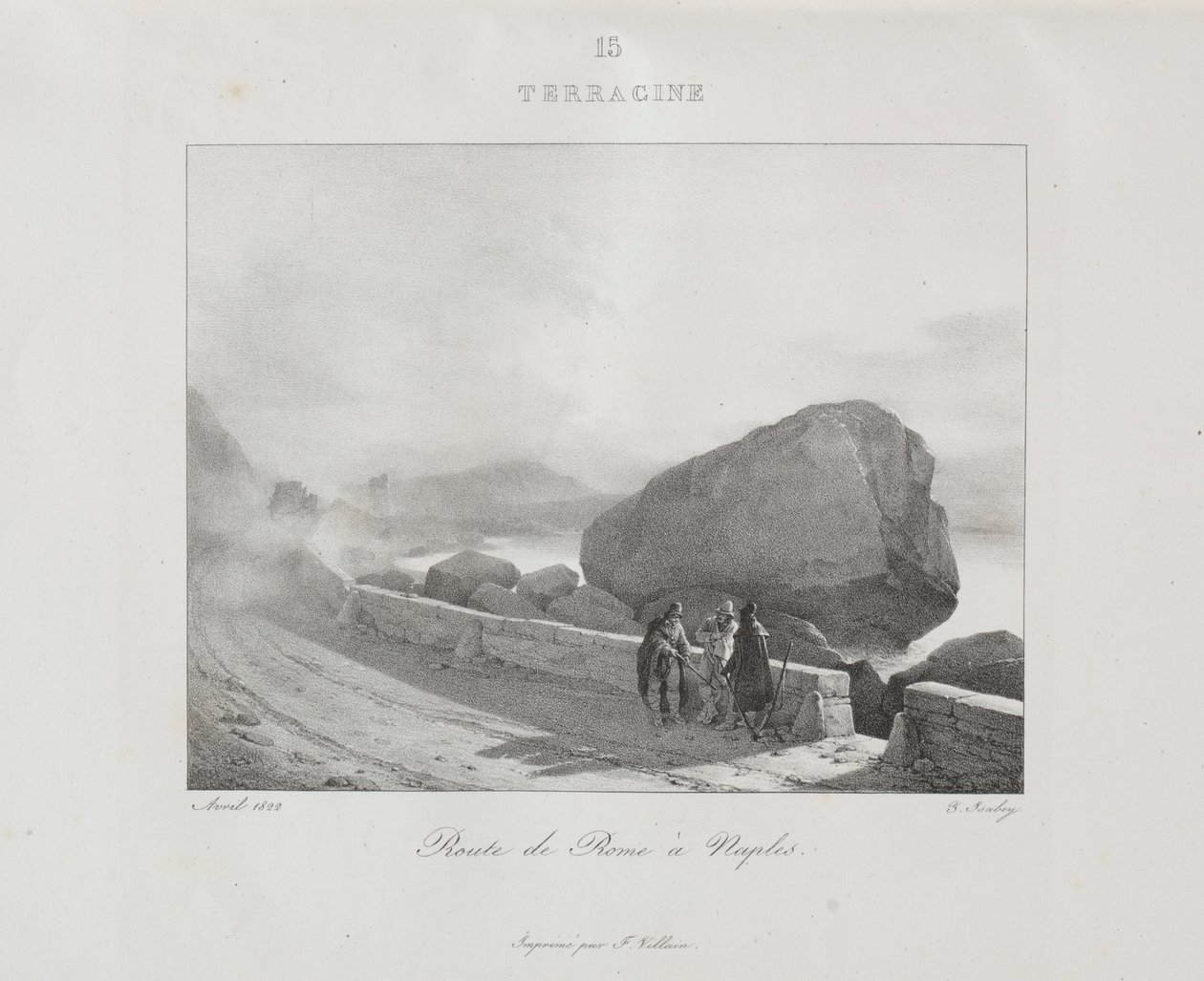 Reis naar Italië in 1822, 1833 door Jean Baptiste Isabey