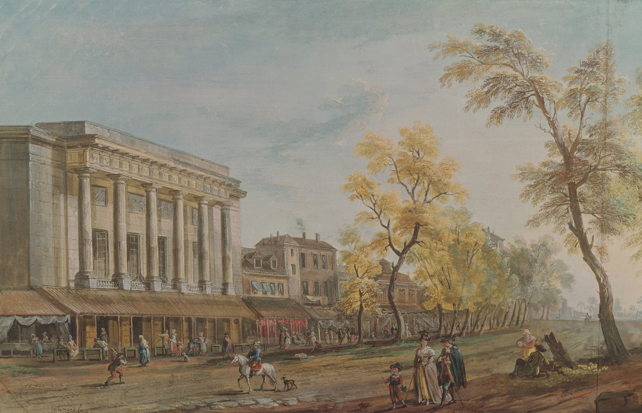 Het Théâtre des Italiens door Jean Baptiste Lallemand