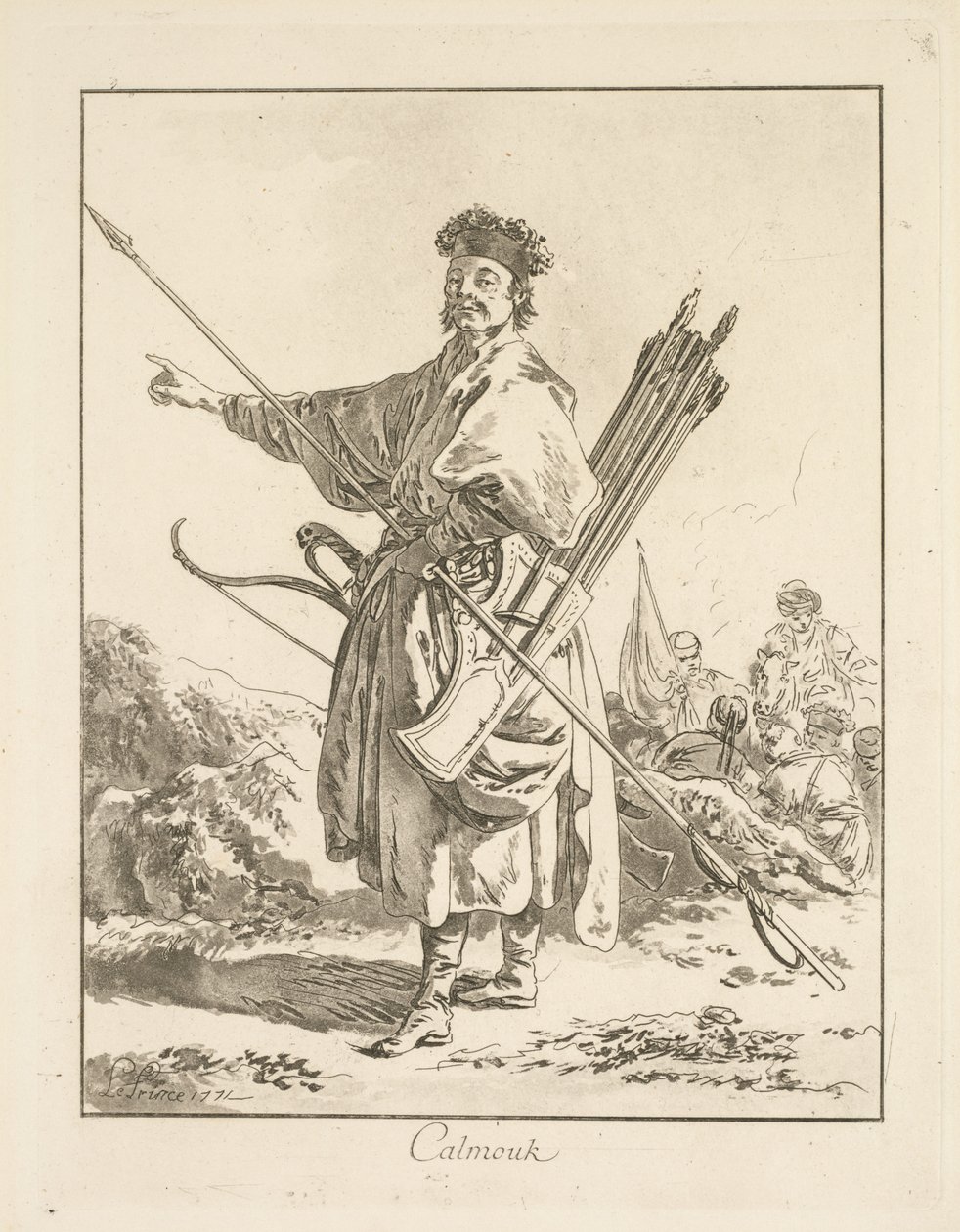 Calmouk door Jean Baptiste Le Prince