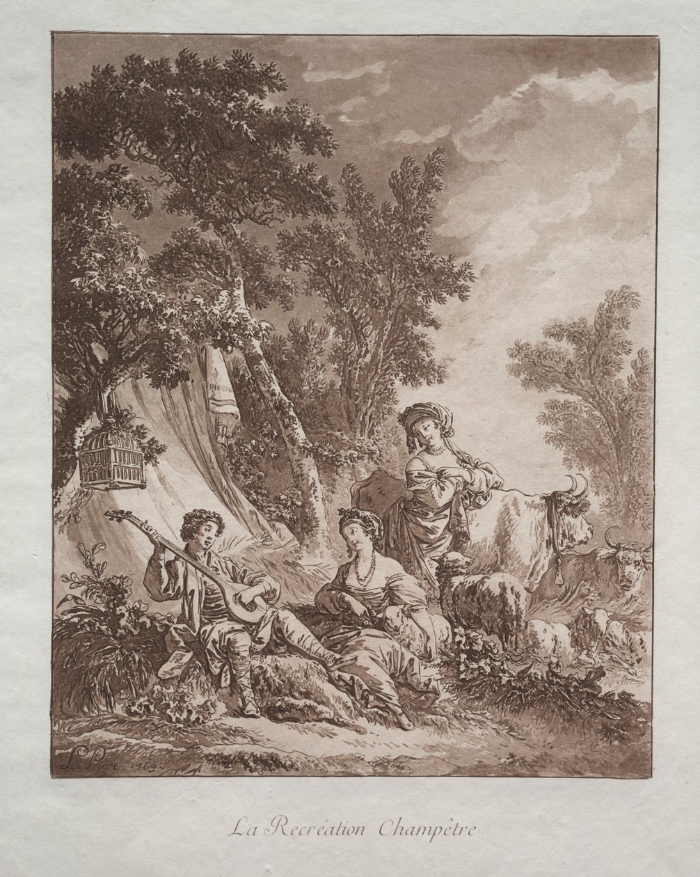 Landelijke recreatie, 1769 door Jean Baptiste Le Prince