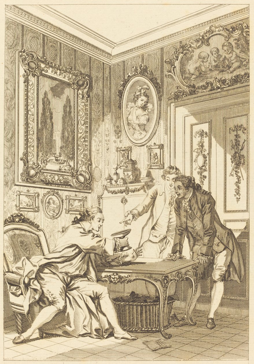 De Betoverde Beker door Jean Baptiste Michel Dupreel after Jean Honoré Fragonard