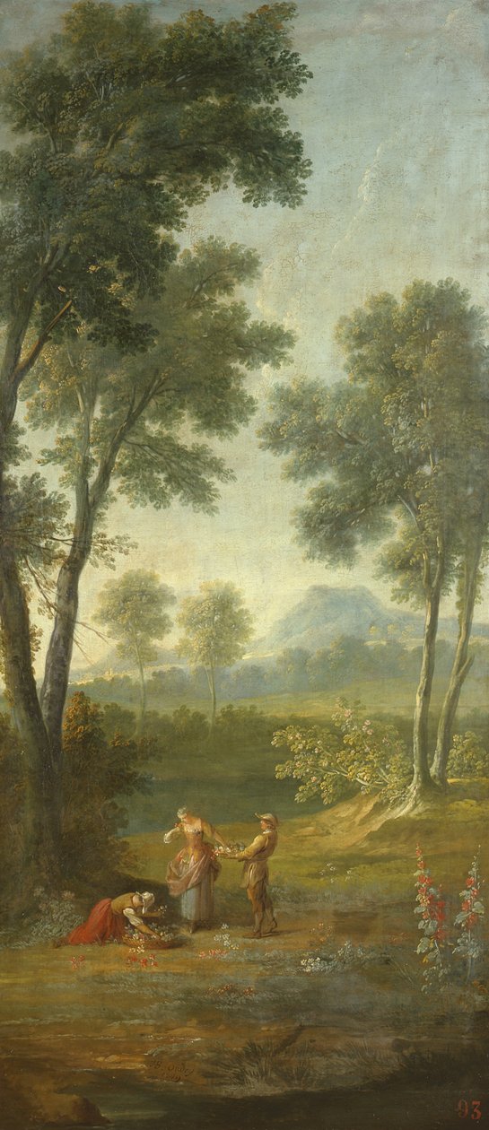 De Bloemenverkoper (Geur) 1749 door Jean Baptiste Oudry