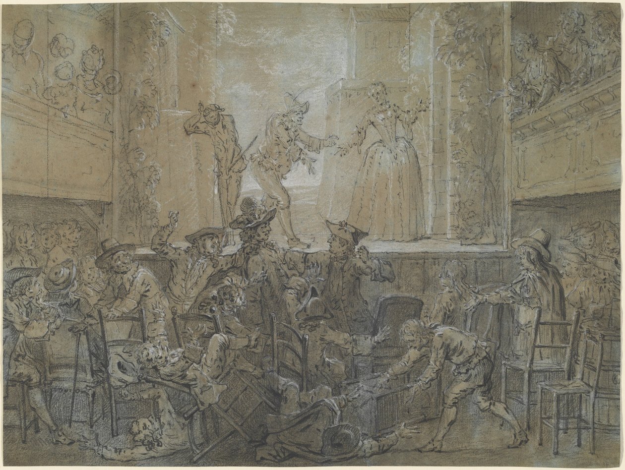 De Scène met de Lange Baguenodière door Jean Baptiste Oudry