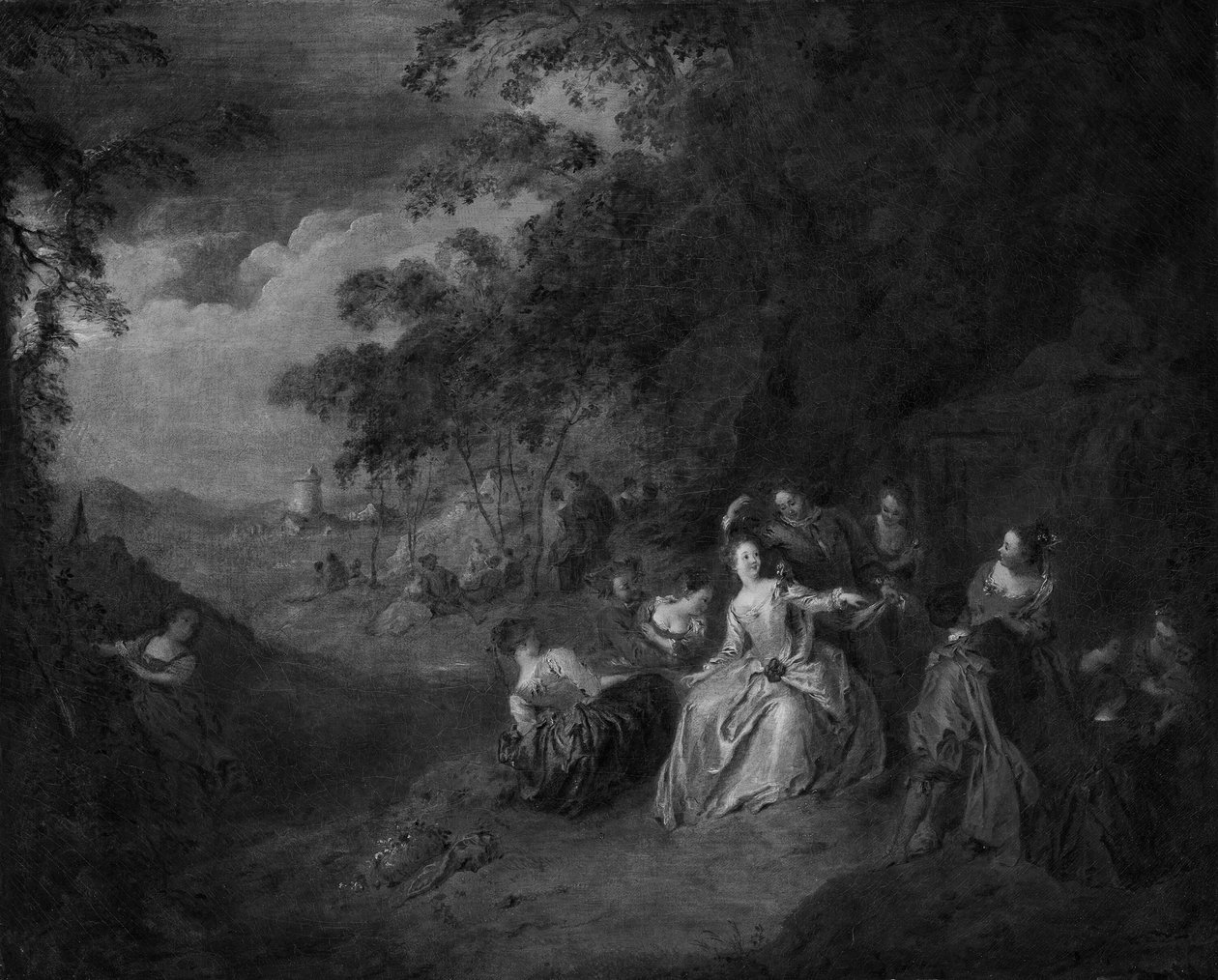 Liefde in de open lucht door Jean Baptiste Pater