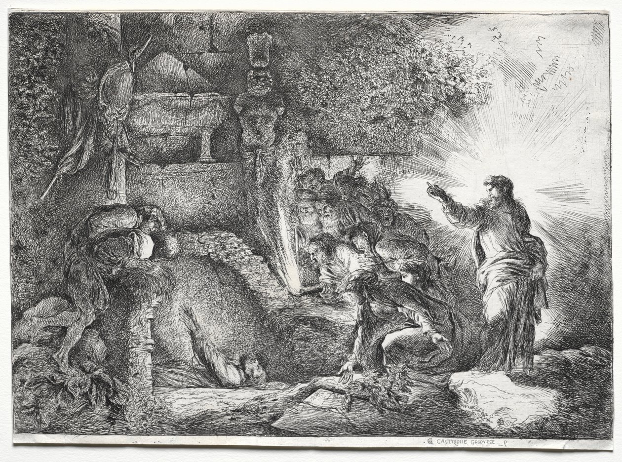 De Opstanding van Lazarus door Jean Baptiste Pillement
