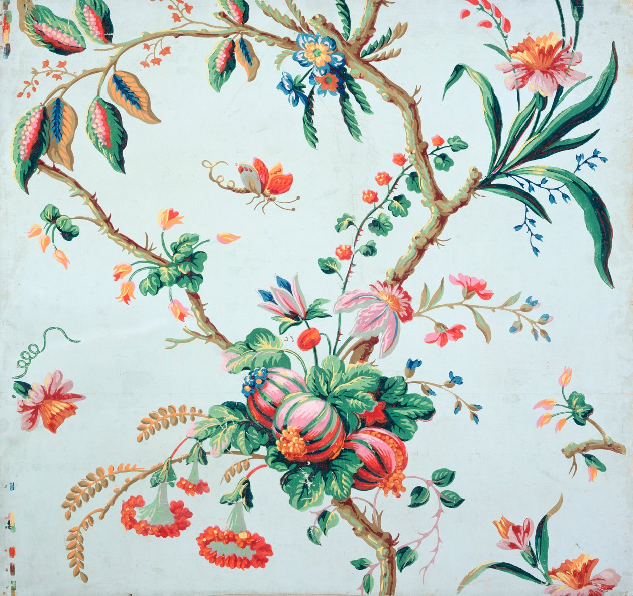 Bloemenbehangontwerp door Jean Baptiste Réveillon