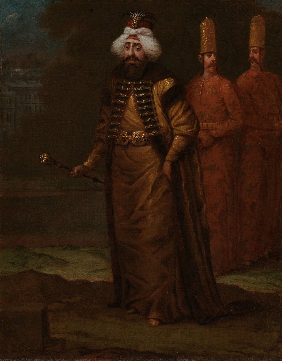 Sultan Ahmed III, c.1727-30 door Jean Baptiste Vanmour