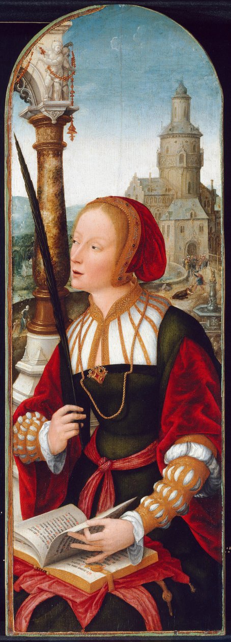 Sint Barbara door Jean Bellegambe