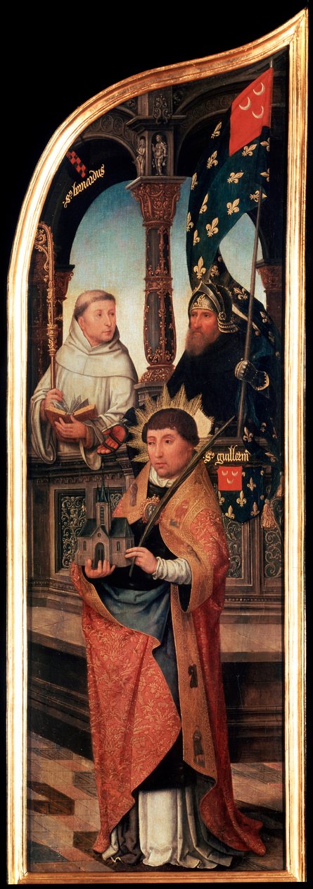 De Annunciatie, Drieluik, zijpaneel, 1517 door Jean the Elder Bellegambe