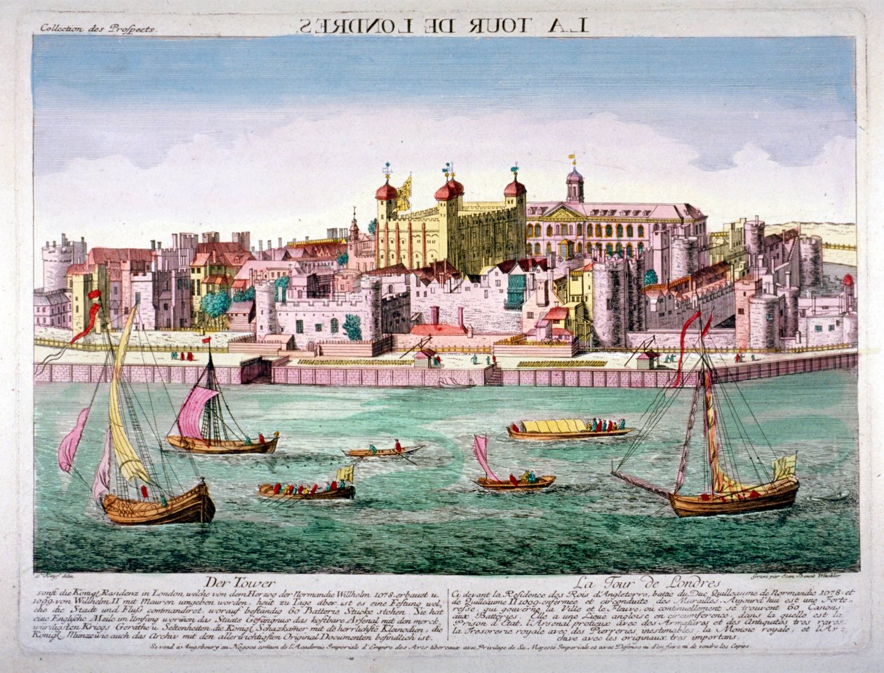 Tower of London, 1760 door Jean Benoit Winckler