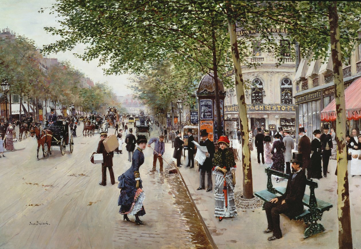 Parijse Straatscène door Jean Beraud