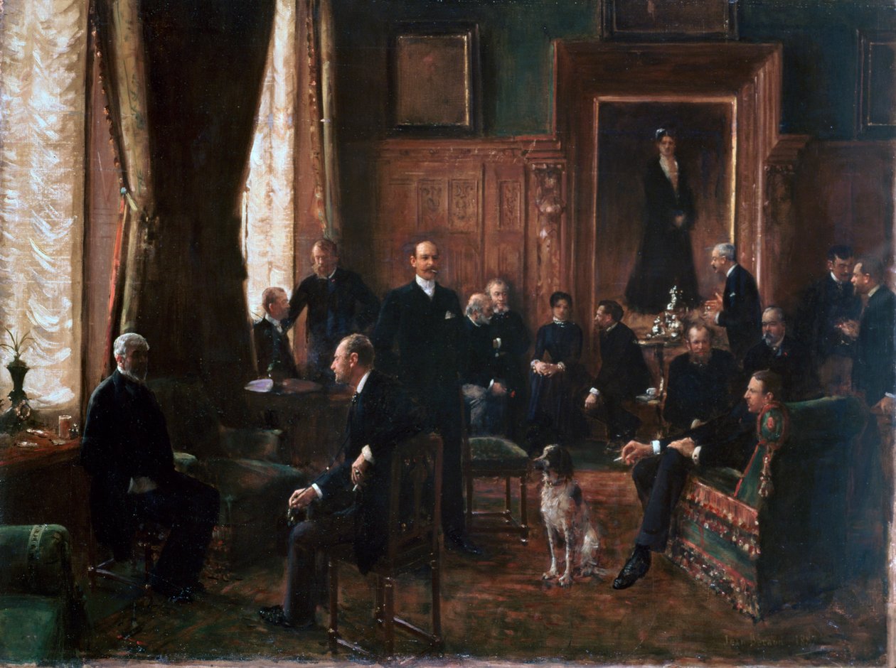 De Salon van Gravin Potocka, 1887 door Jean Beraud