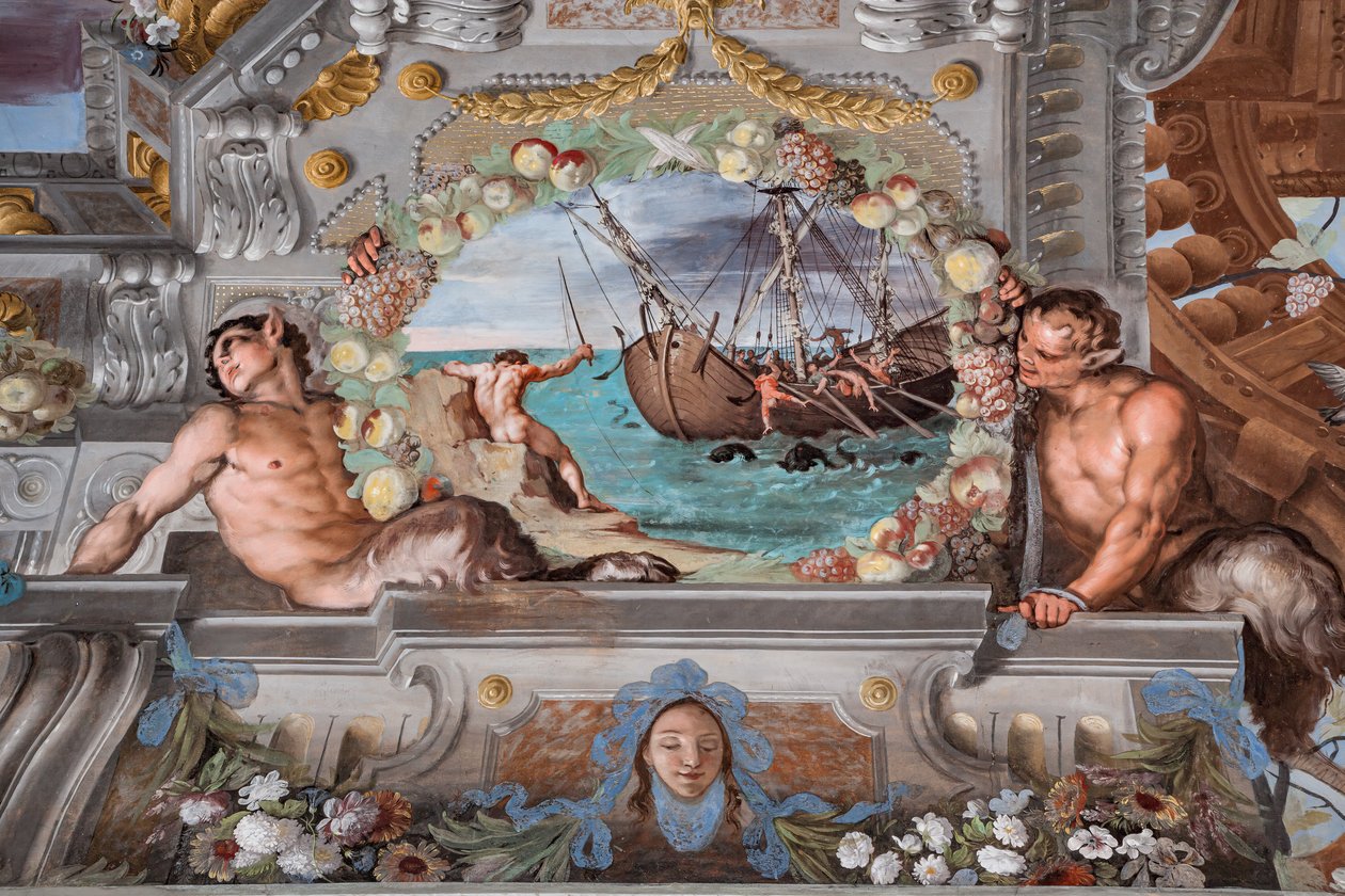 Bacchus verandert de piraten in dolfijnen door Jean Boulanger