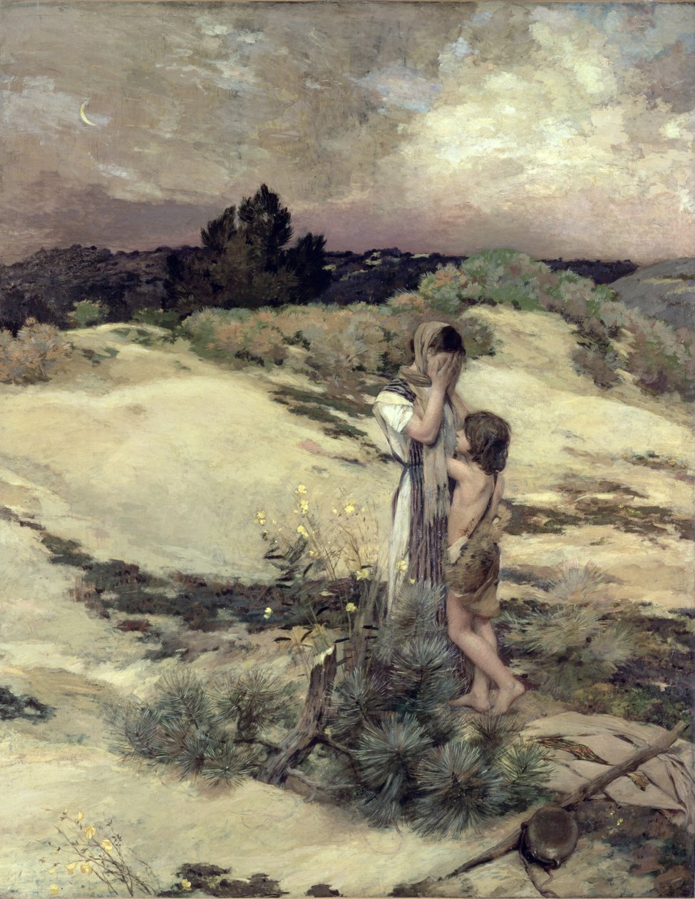 Hagar en Ismaël door Jean Charles Cazin
