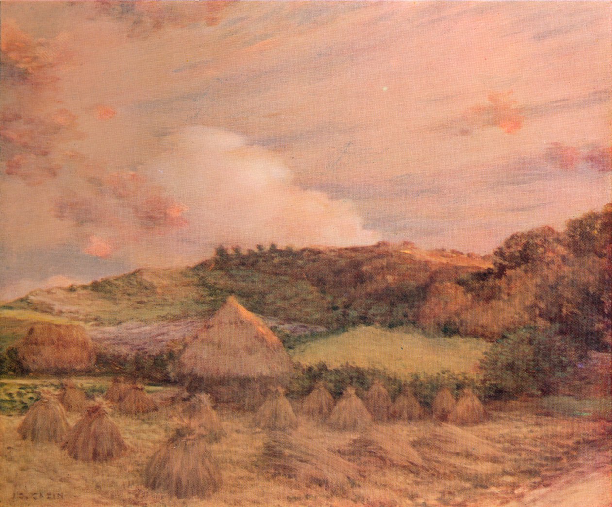 Les Meules, ca. 1885 door Jean Charles Cazin