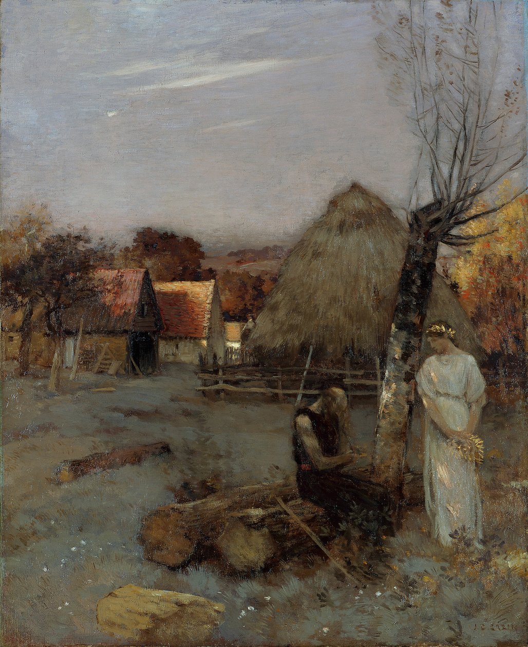 Theocritus, 1885-90 door Jean Charles Cazin