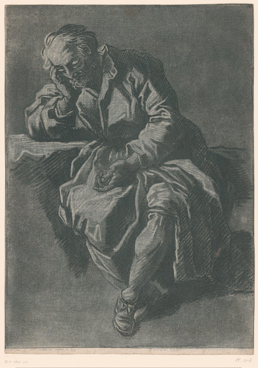 Zittende man door Jean Charles François