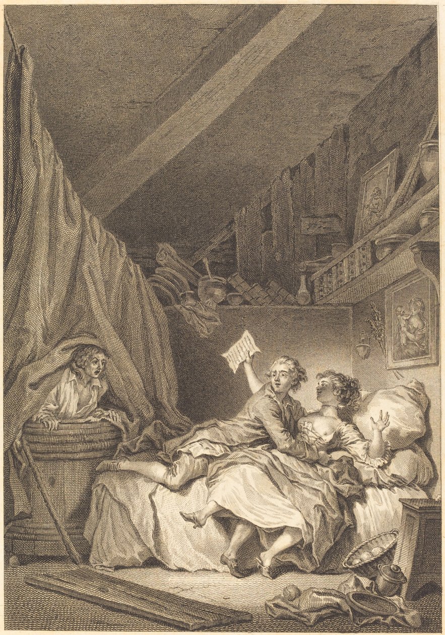 De Schoenlapper door Jean Dambrun after Jean Honoré Fragonard