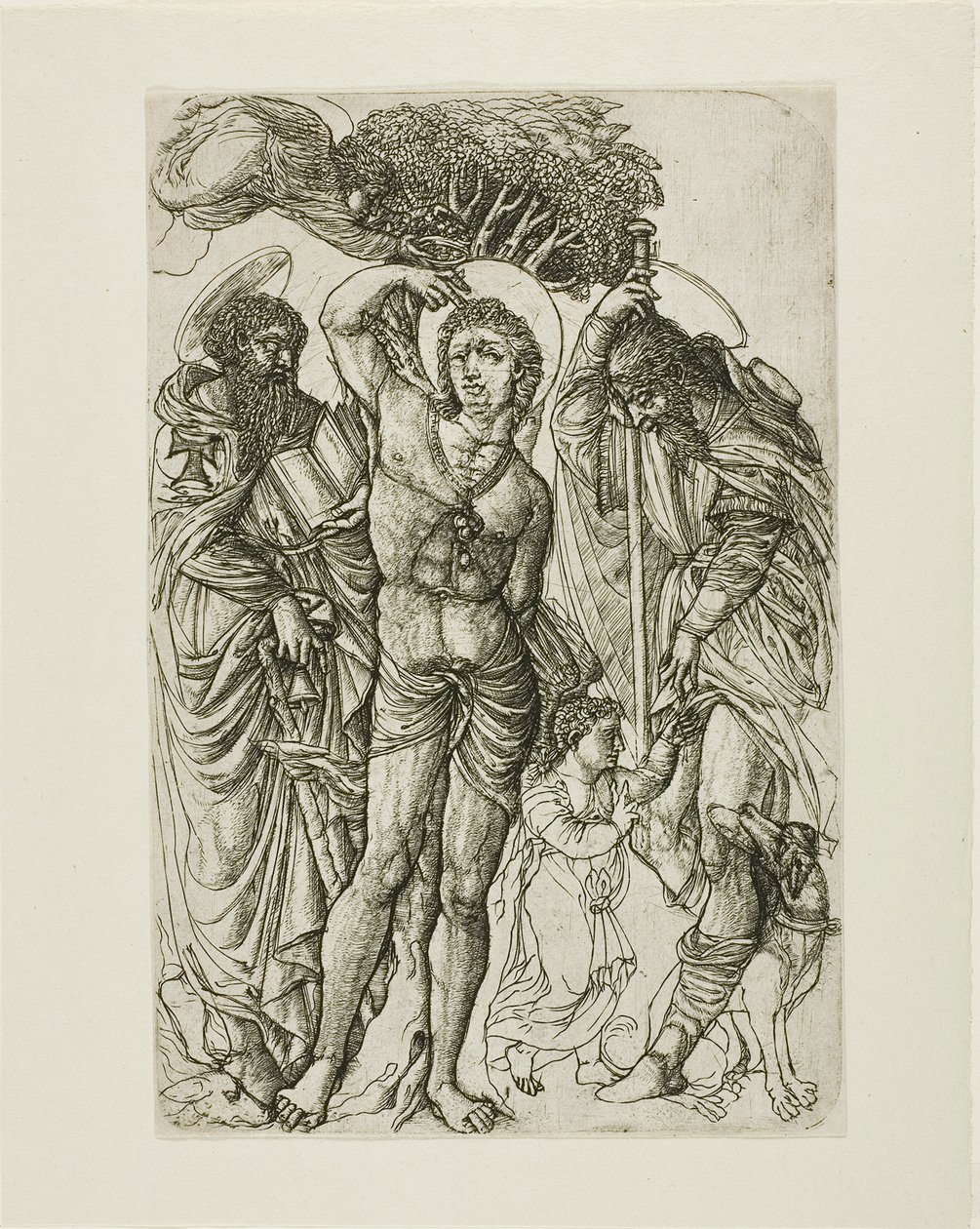 Heilige Sebastiaan, Heilige Antonius en Heilige Rochus door Jean Duvet