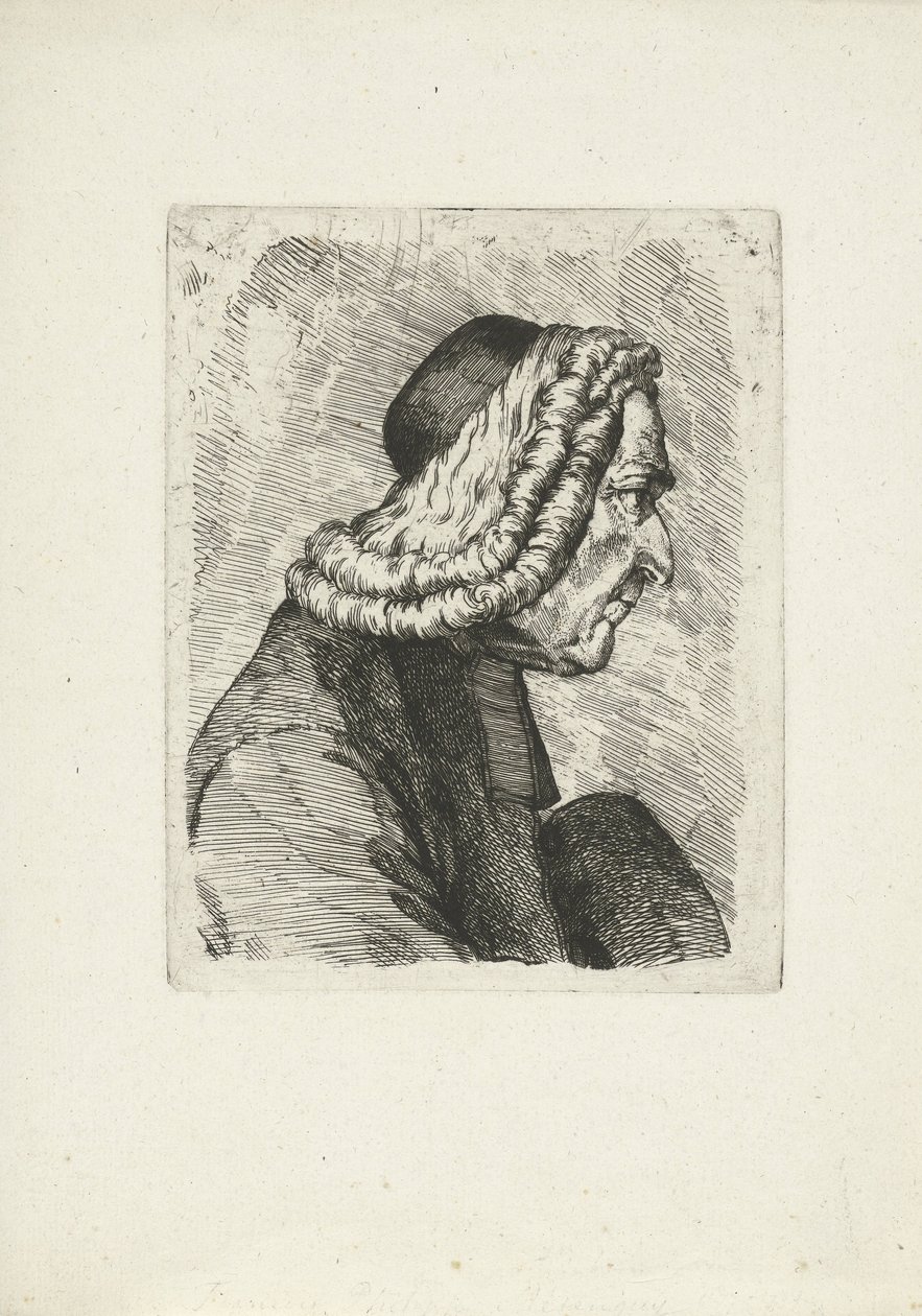 Portret van Francois-Philippe Mesenguy door Jean Duvivier (attributed to)